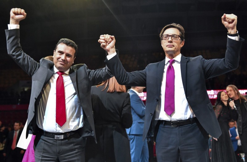 ZORAN ZAEV makedonski premijer sa kandidatom SDSM: Pred velikim iskušenjima bez obzira na rezultat drugog kruga predsedničkih izbora